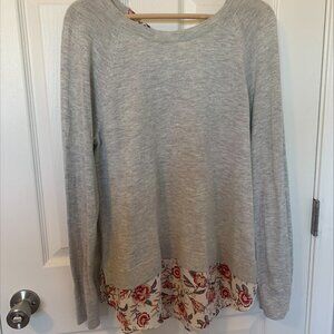 Loft mixed media sweater